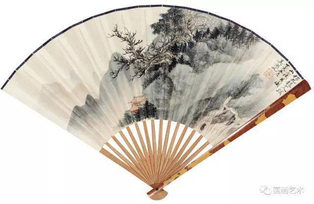 吴湖帆扇面作品欣赏(竹石山水)_上海_中国画_书画
