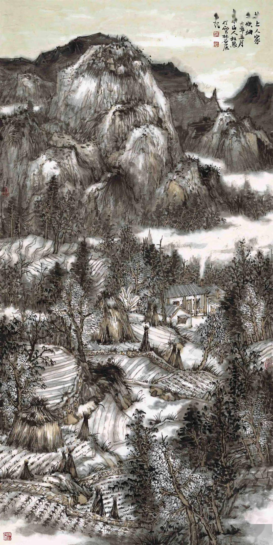 杜愚山水画——一片宁静祥和之气