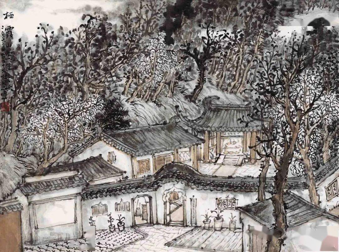 杜愚山水画——一片宁静祥和之气