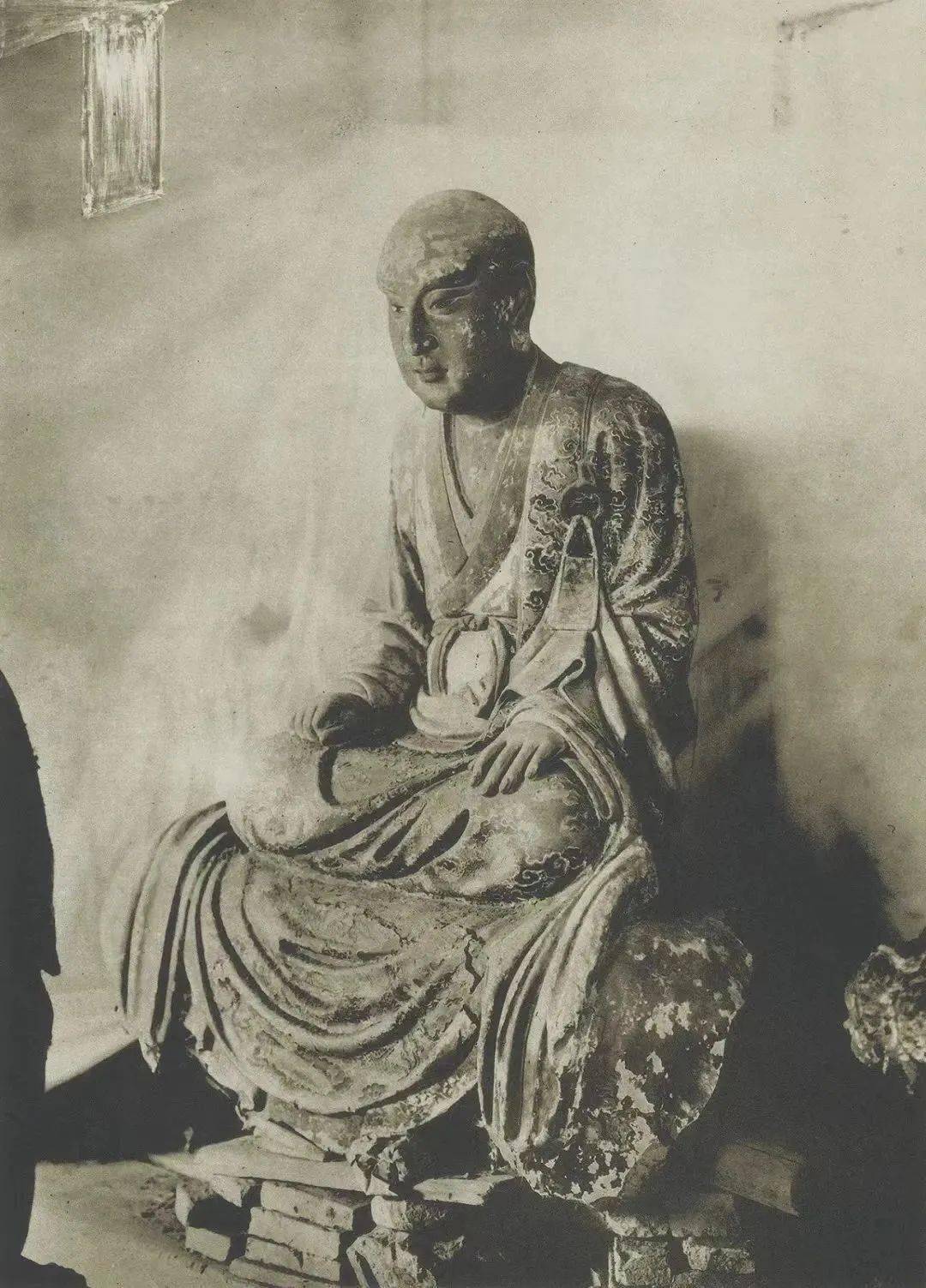 旧影:甪直保圣寺罗汉_大雄宝殿_民国_塑像