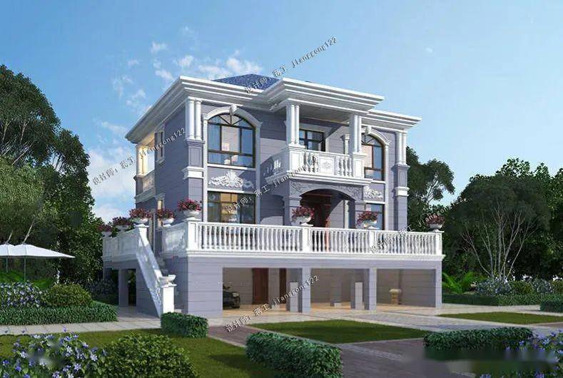 4款带架空层的农村别墅,空间利用率高了,还非常有面子_建筑_设计_整体