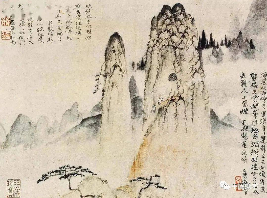 书画欣赏】石涛：黄山八胜图_搜狐网