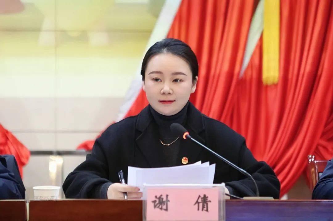 团区委书记谢倩向大会作了工作报告,对2022年以来全区共青团事业发展