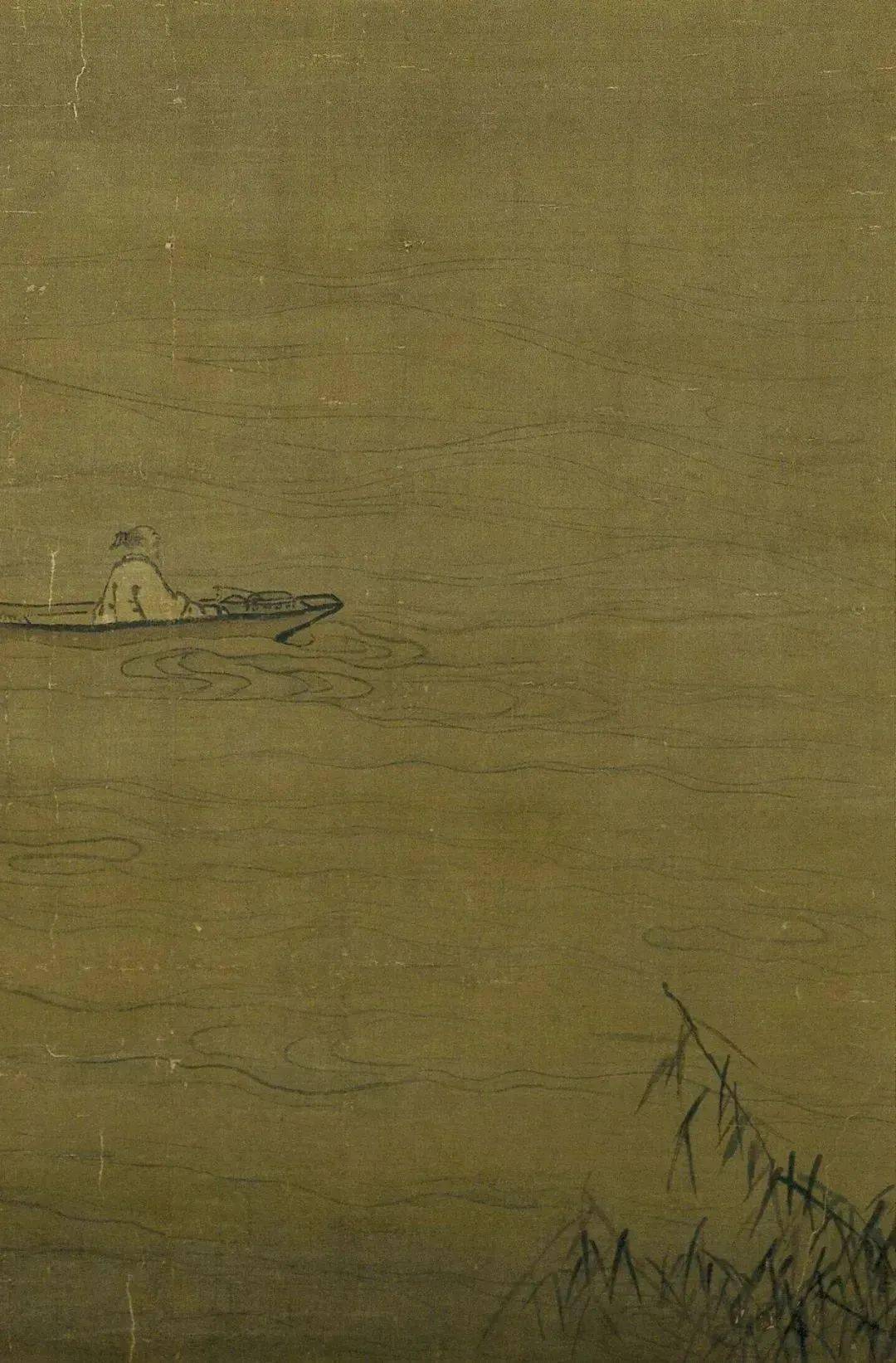 马远《山水舟游图》_作品_国画_创作