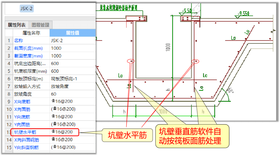 筏板集水坑钢筋锚固图片