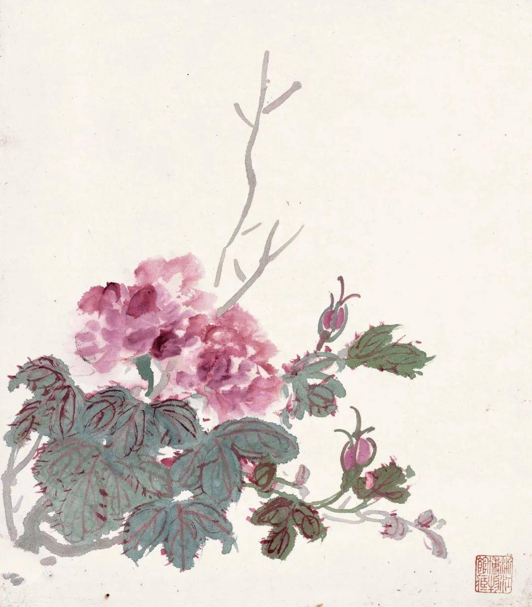 黄宾虹花卉作品拍卖及欣赏-名人字画网