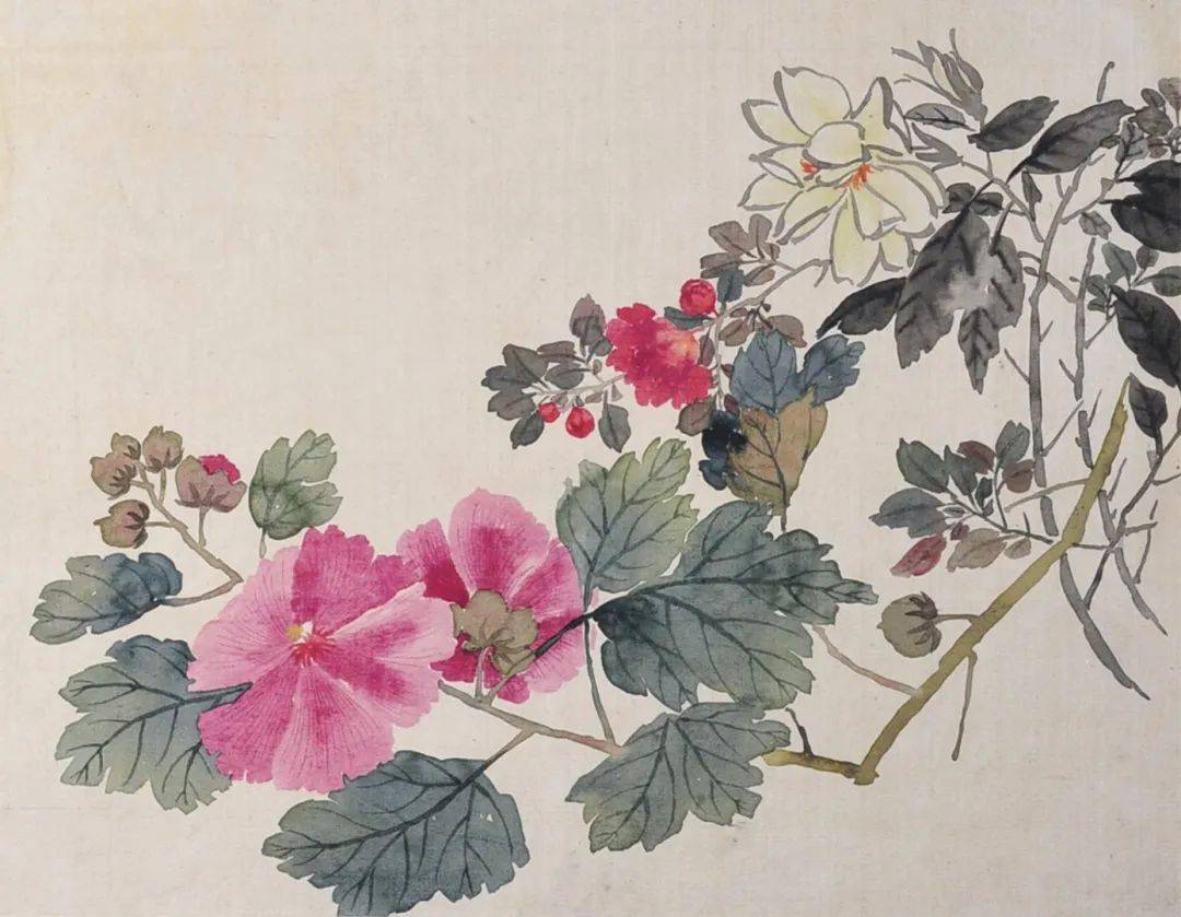 任伯年 花卉 任伯年花卉小品册,丰姿多彩_任颐_常熟_牡丹