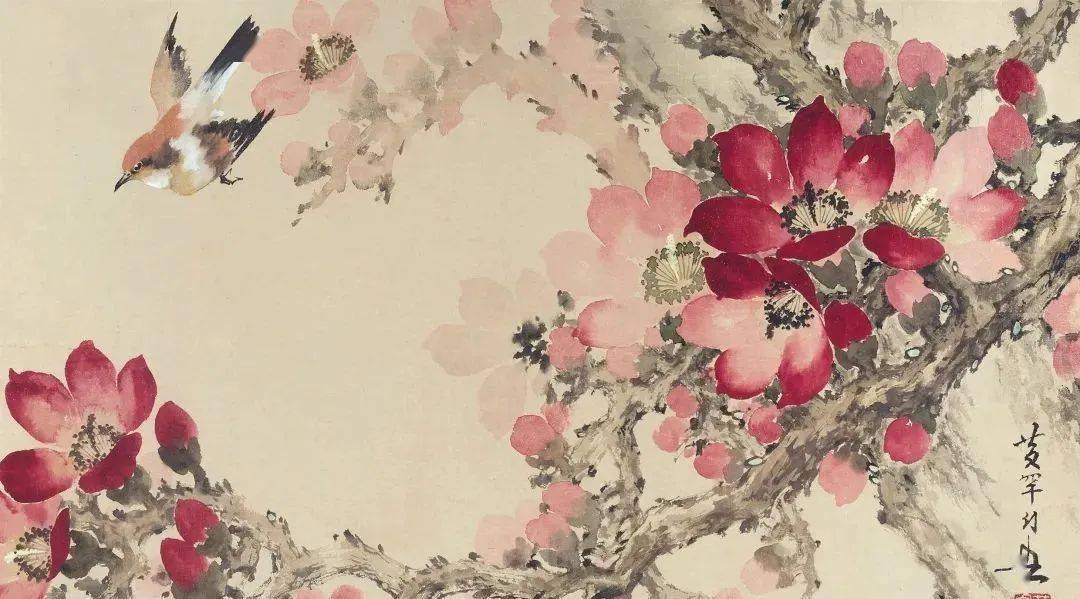 国画名家笔下的木棉花_陈树人_红棉_岭南