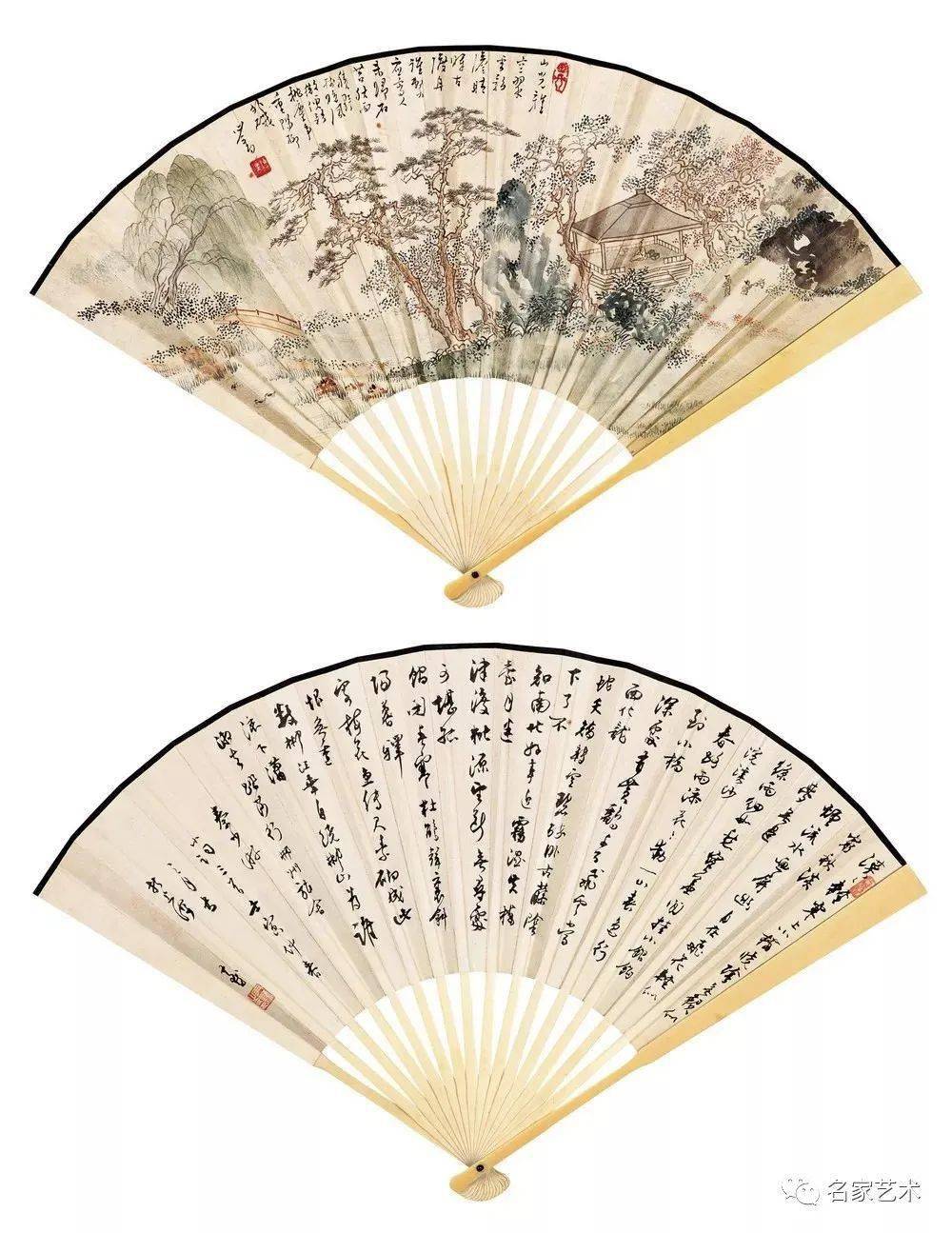 【名品视界】溥儒《山水扇面》_名家_艺术_鉴定