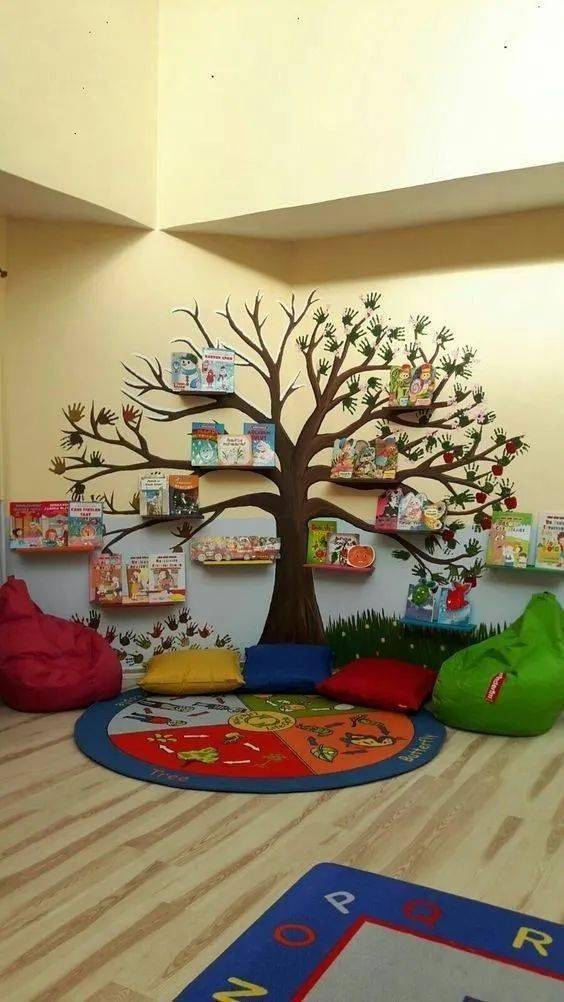 幼儿阅读兴趣培养_幼儿园图书室分类标签_幼儿园阅读区环境布置