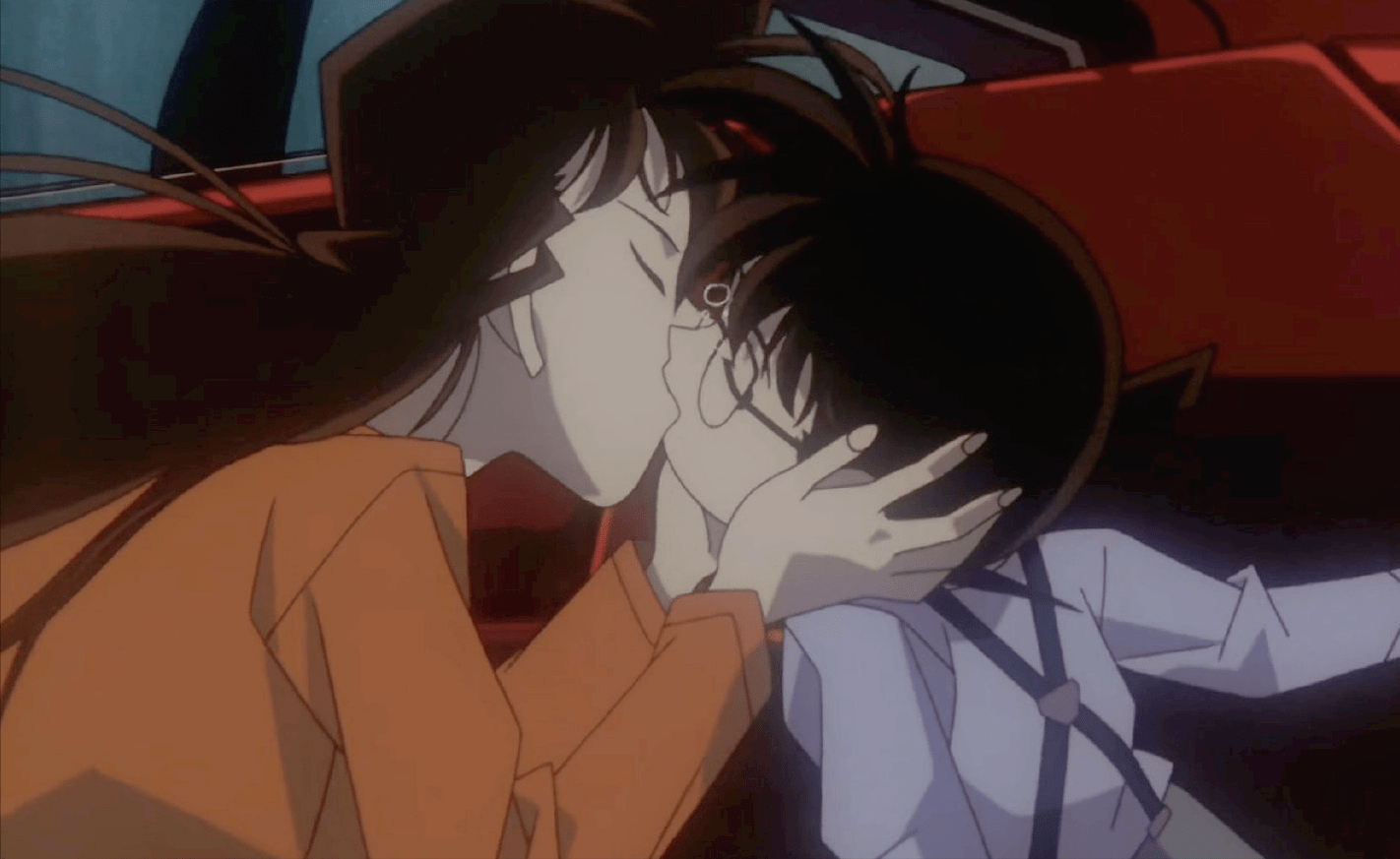 "柯哀"被爆亲吻3次,毛利兰被强行"还吻",基德和平次又亲了_名侦探柯南