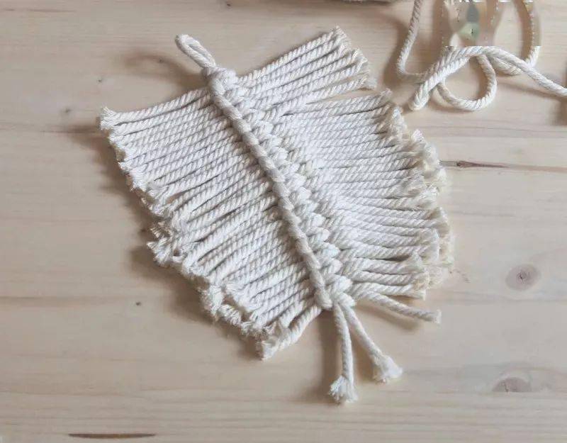 制作步骤梳子剪刀棉绳所需材料:素雅叶子装饰今天小编分享编织挂毯的