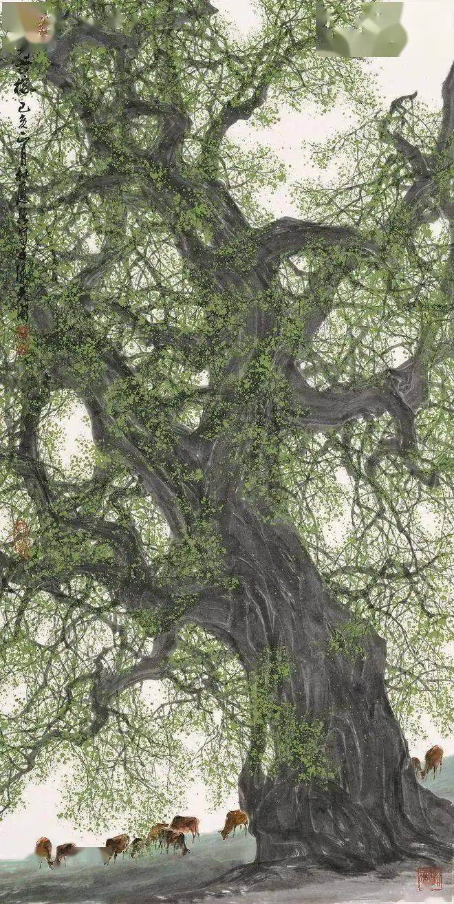 【艺术世界】根深叶茂写榕魂——杜应强的水墨画_榕树_版画_画面