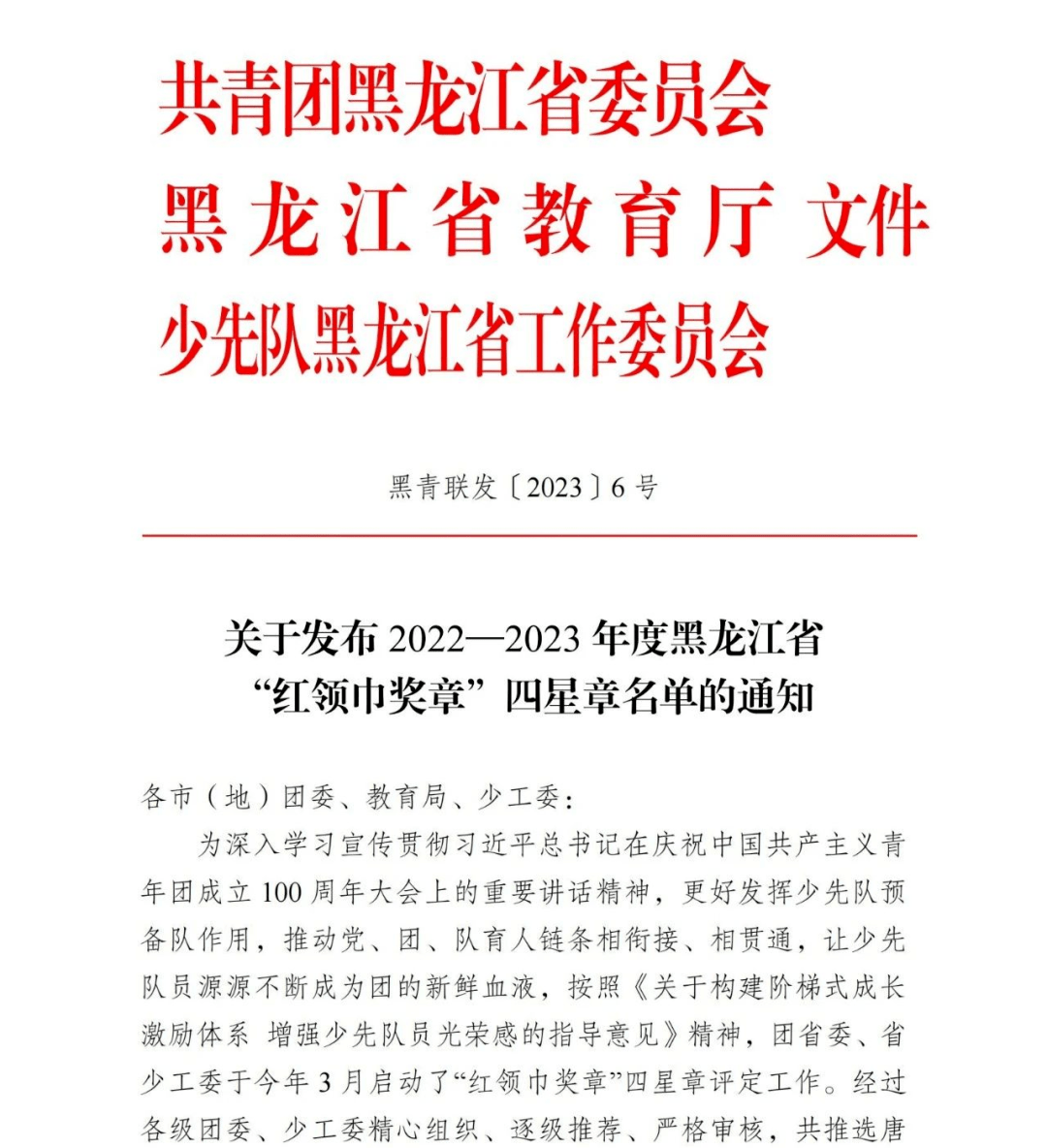 省"红领巾奖章"四星章个人名单李宛格 双鸭山市师范附属小学赵霆宇