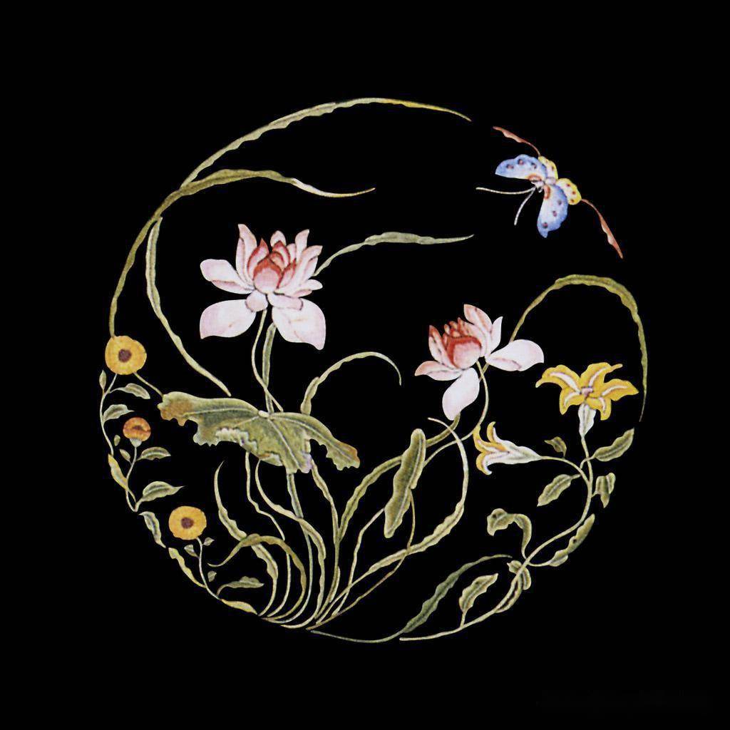 中式图案,中式美学设计中国传统美学,刺绣文化