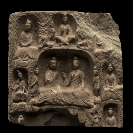 北魏释迦多宝二佛造像欣赏_佛教_袈裟_莲华经