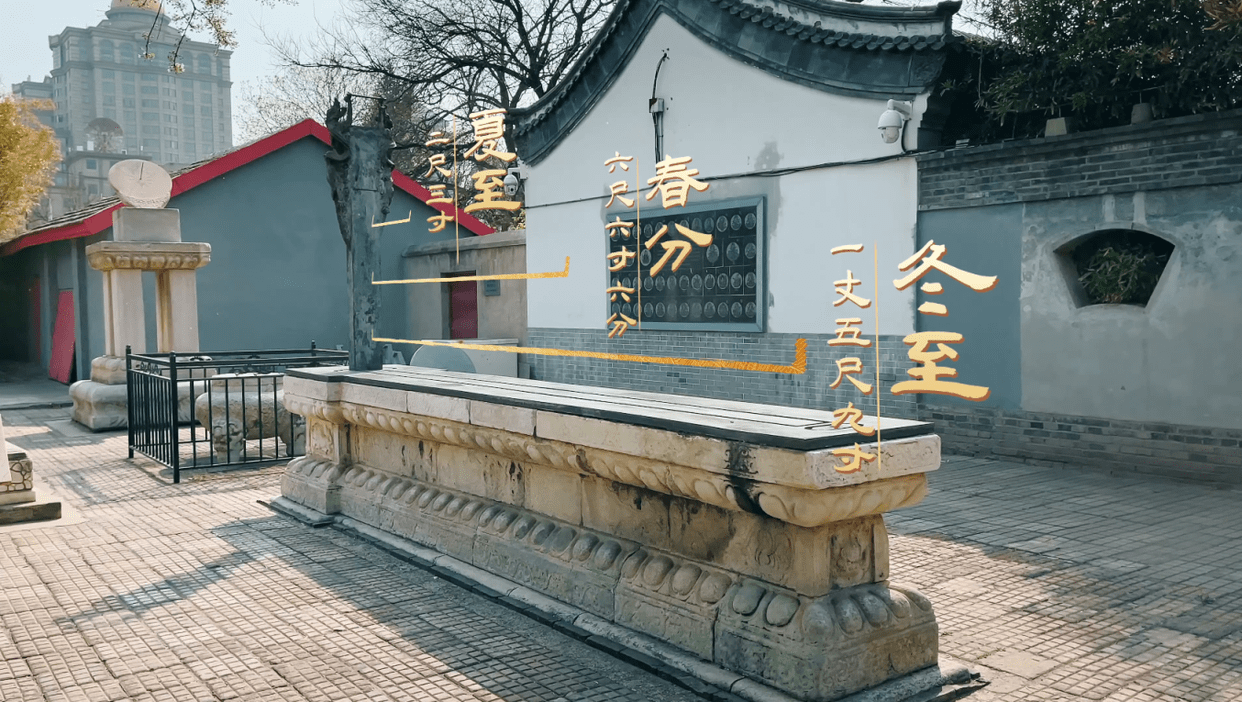 北京古观象台的圭表测量发现春分的影长为六尺六寸六分冬至时影长最长