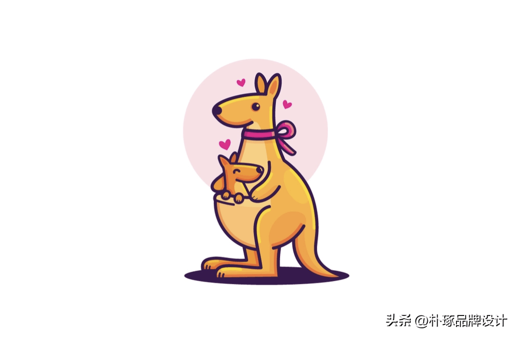 33款形态各异的袋鼠元素logo标志创意_朴琢_观点_特点