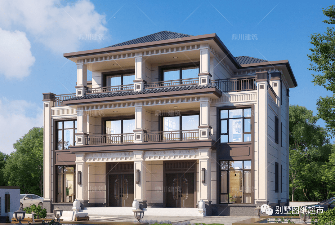 5套农村别墅新设计,当下建房流行款,复式设计还带堂屋,气派舒适_建筑