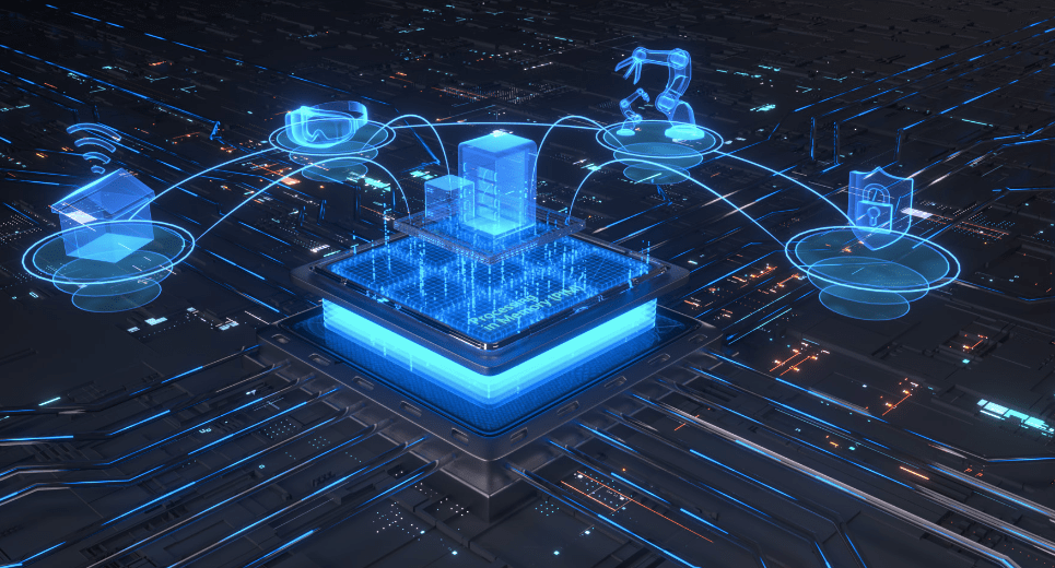 多个芯粒模块,将这些芯粒分开制备后再通过互联封装形成一个完整芯片