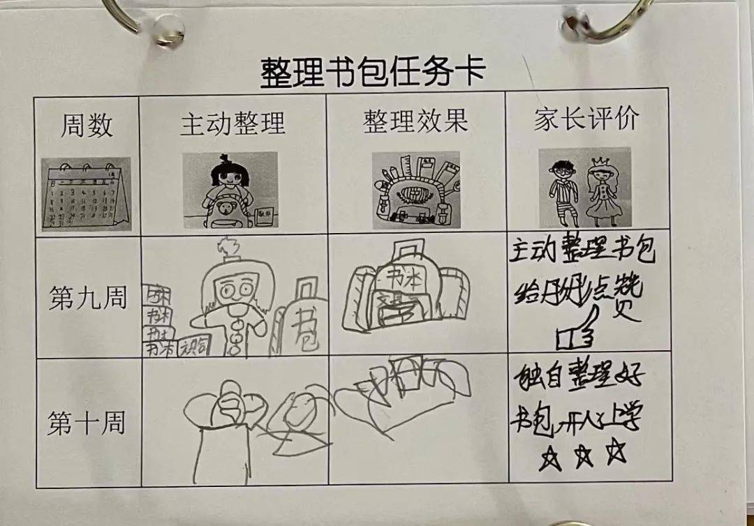 小学生整理书包简笔画图片