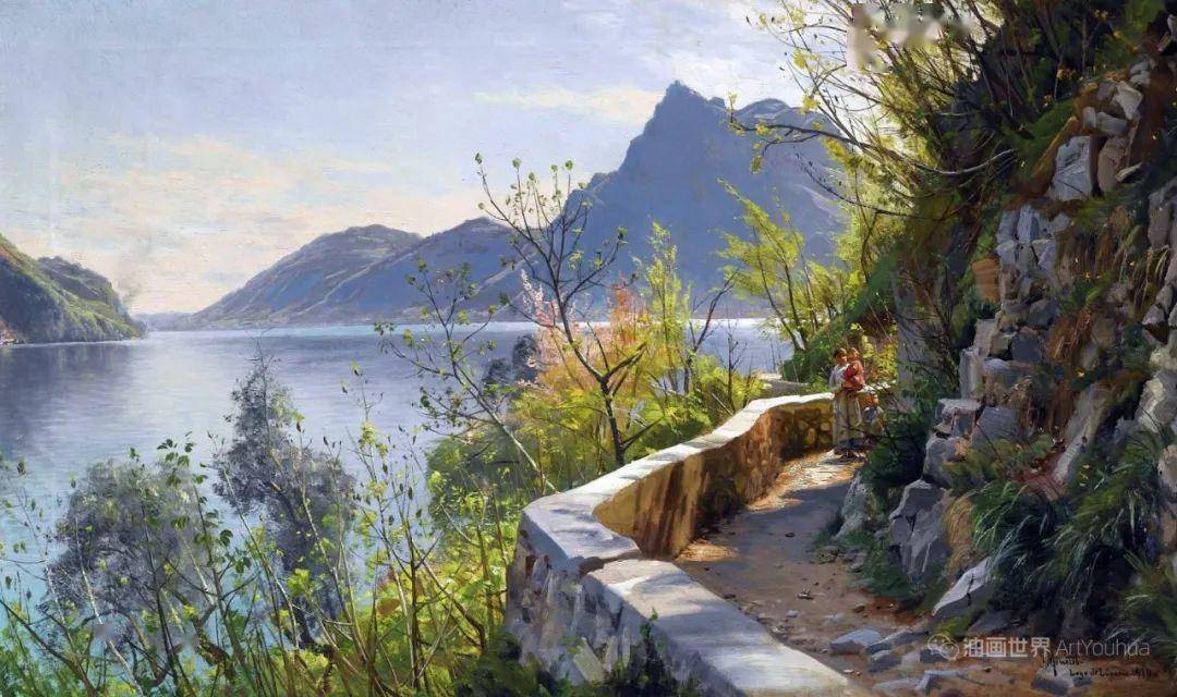 明媚多姿的风景,丹麦画家蒙森德作品_工作_展览_peder