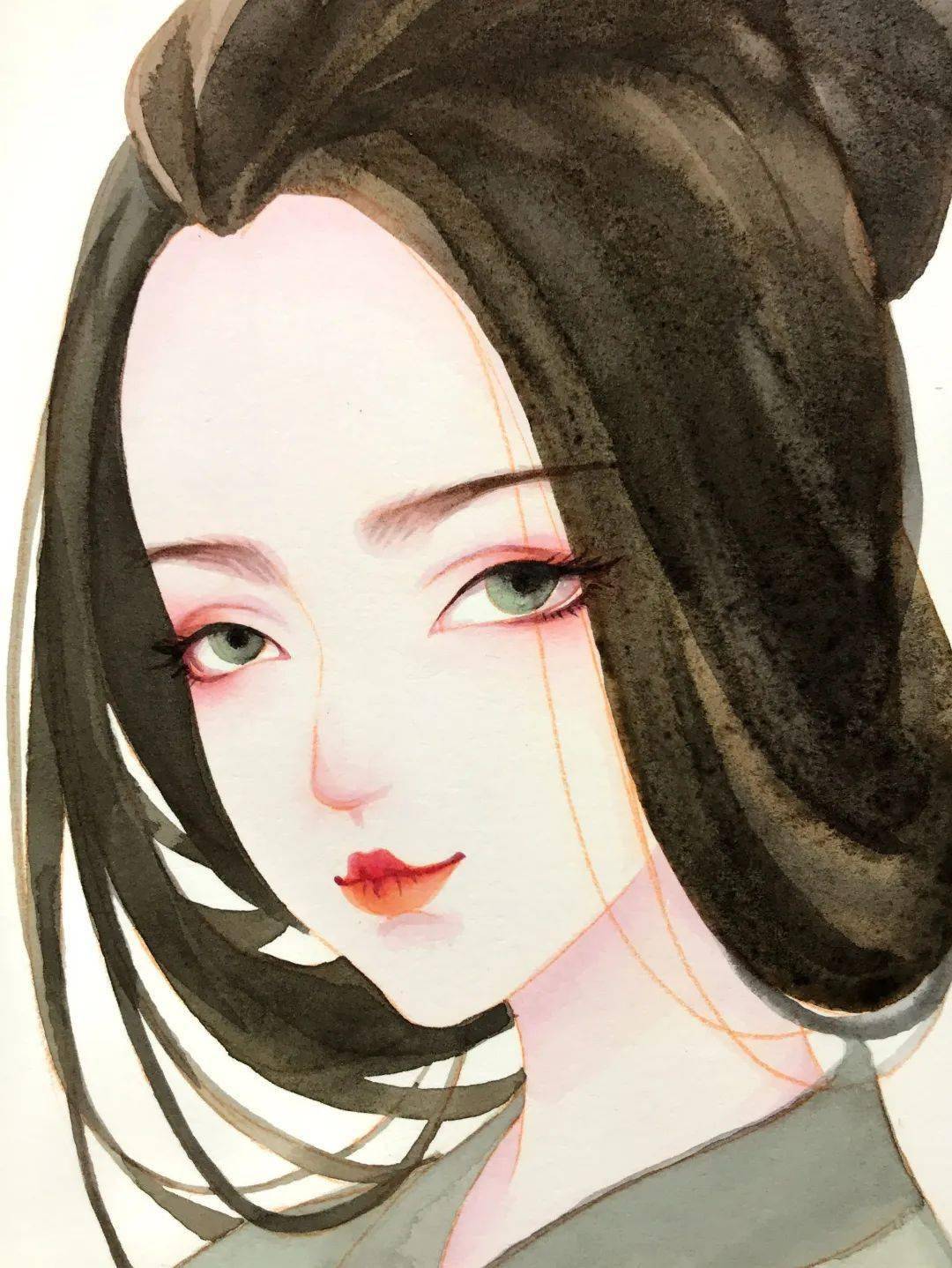 融化了10万粉丝的心,她笔下的古风梦幻水彩人物,也太温柔了!