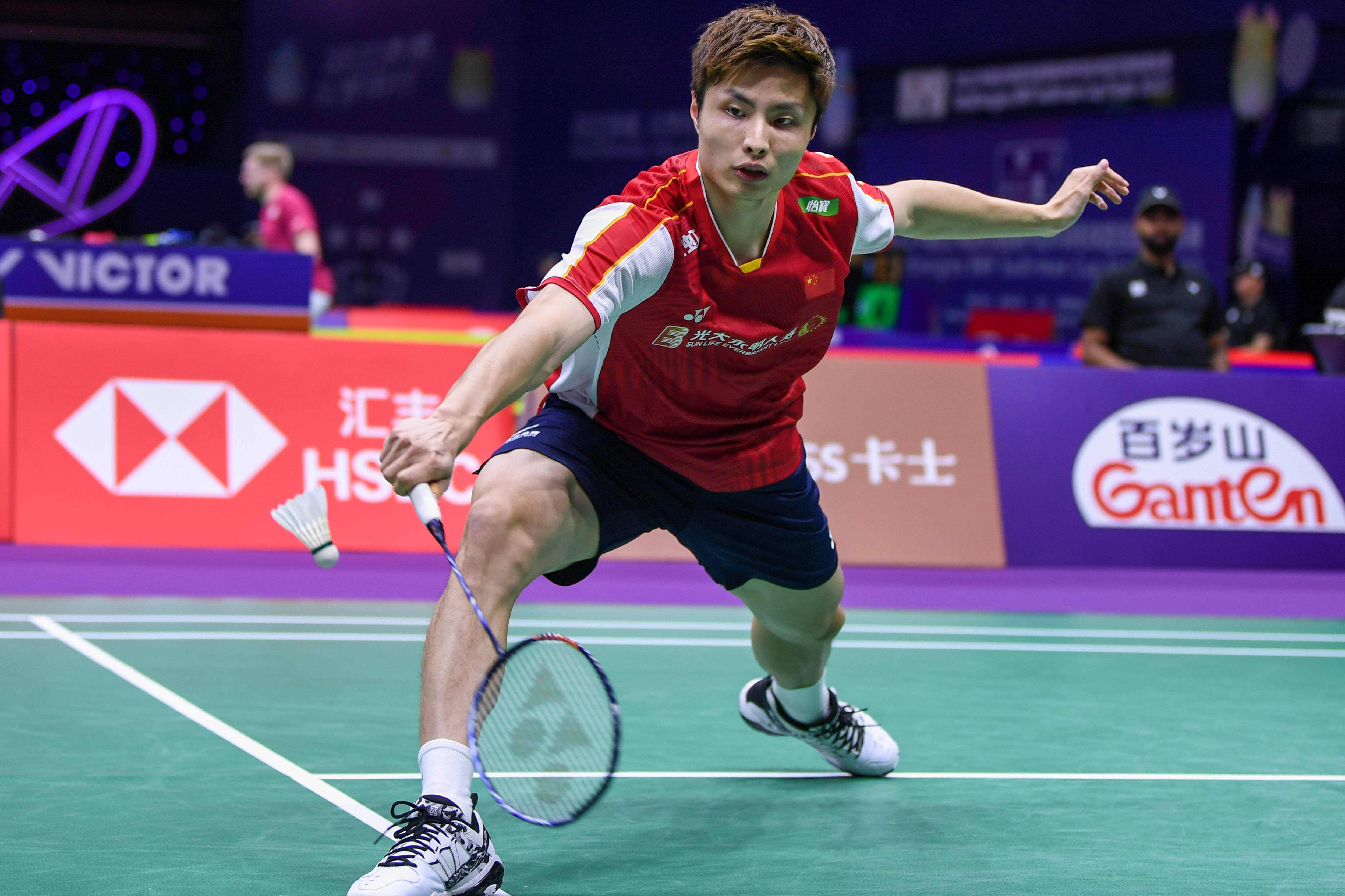 新华社记者 杨磊 摄当日,在江苏苏州举行的2023年苏迪曼杯世界羽毛球