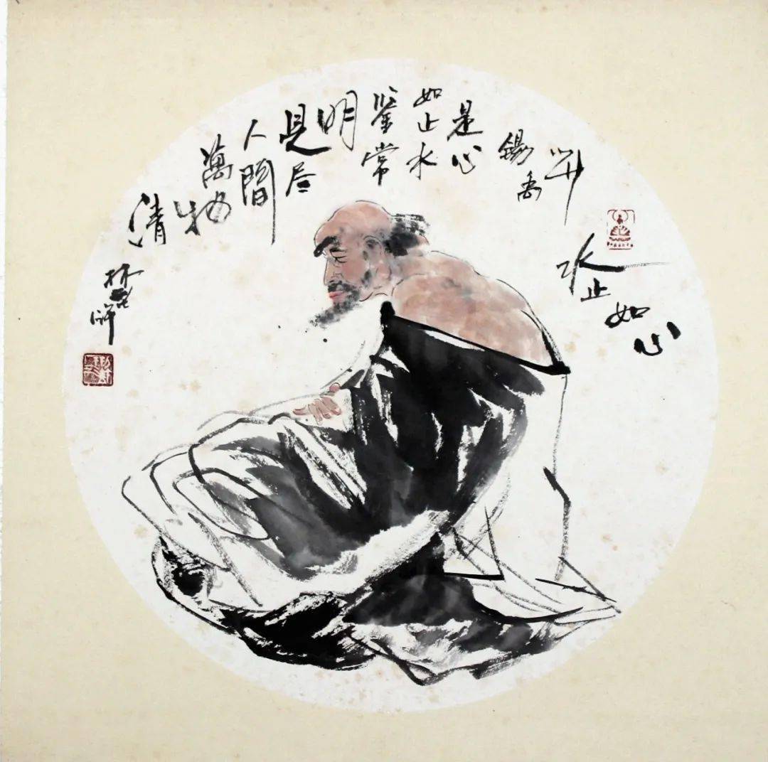 林型浒水墨作者擅長水墨写意,专攻禅意,钟馗人物,文人雅士及水墨漫画