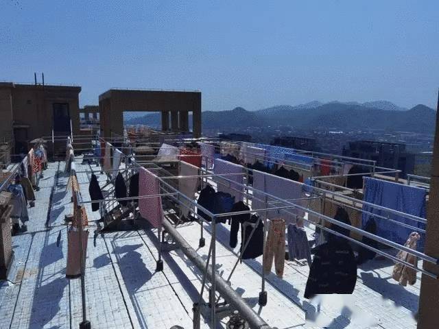 潮评丨屋顶晾晒场,"晾晒自由"晒出了小确幸_小区_居民_衣物