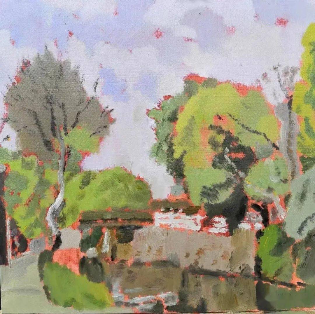 写生2023翁凯旋 阆中写生 2023布面油画 2023年50cm×60cm李江峰