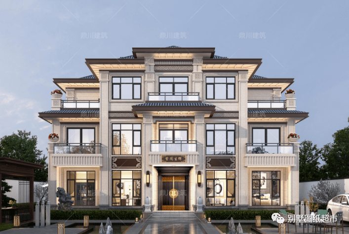 5米新中式三层别墅,沉稳气派,走心室内布局,良心出品_大气_农村_传统