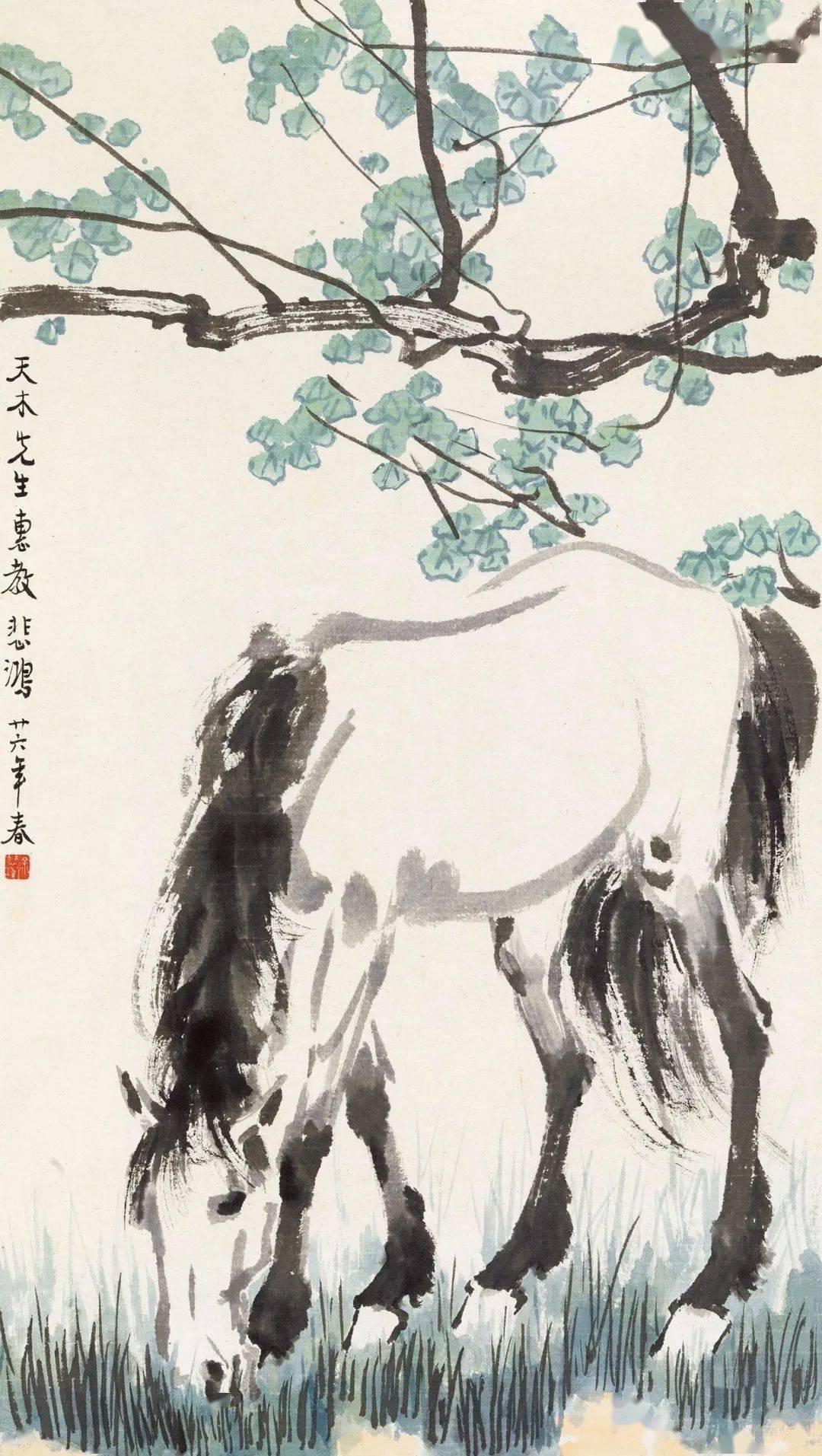 经典徐悲鸿笔下的奔马图淋漓潇洒清新有力
