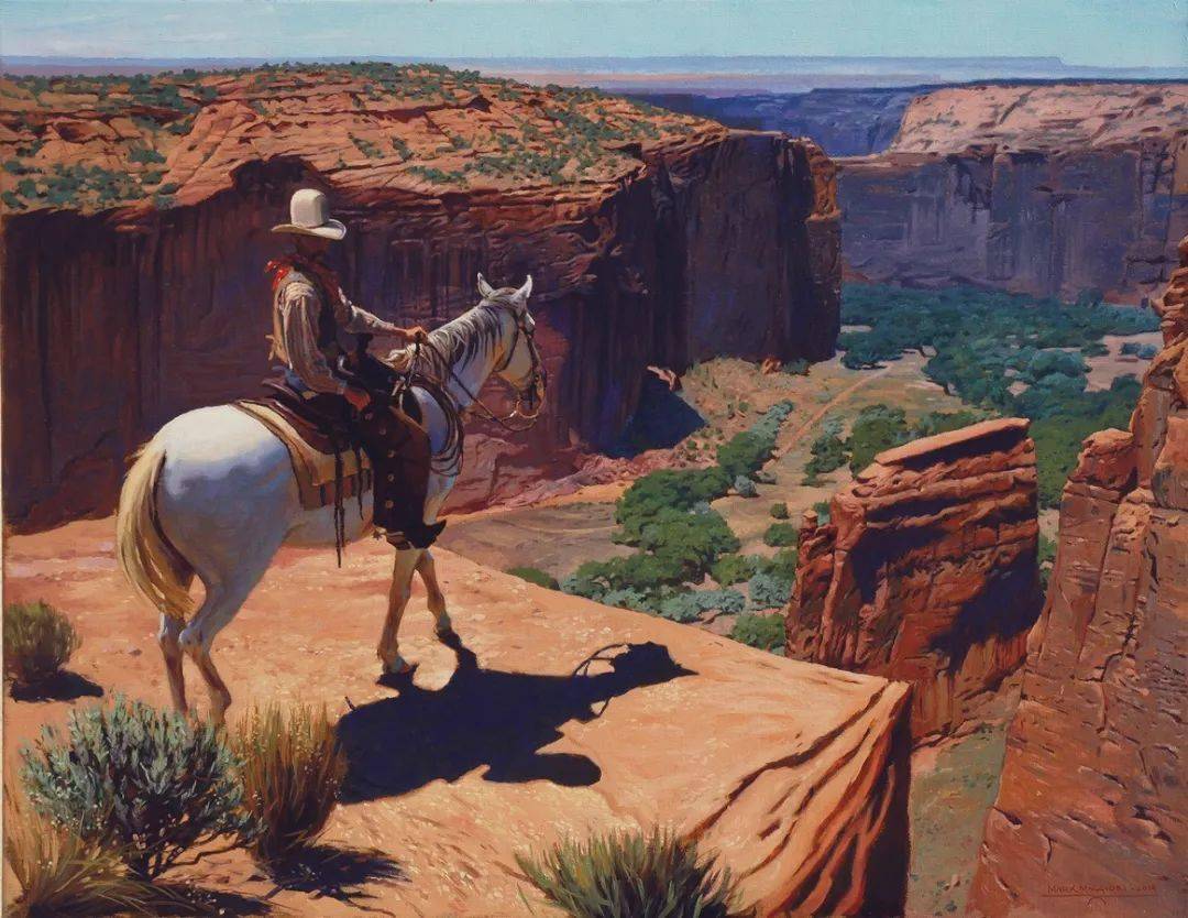 法国艺术家马克·马吉奥里西部题材超写实油画艺术作品欣赏.