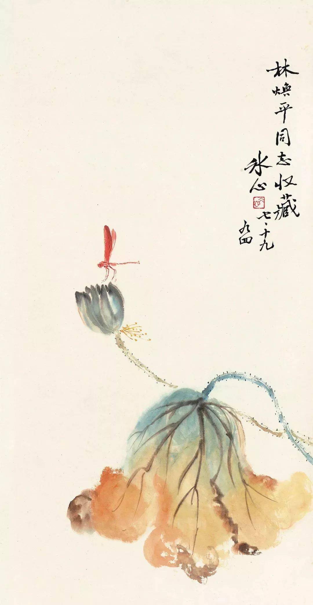 名家笔下的荷花蜻蜓,太美了