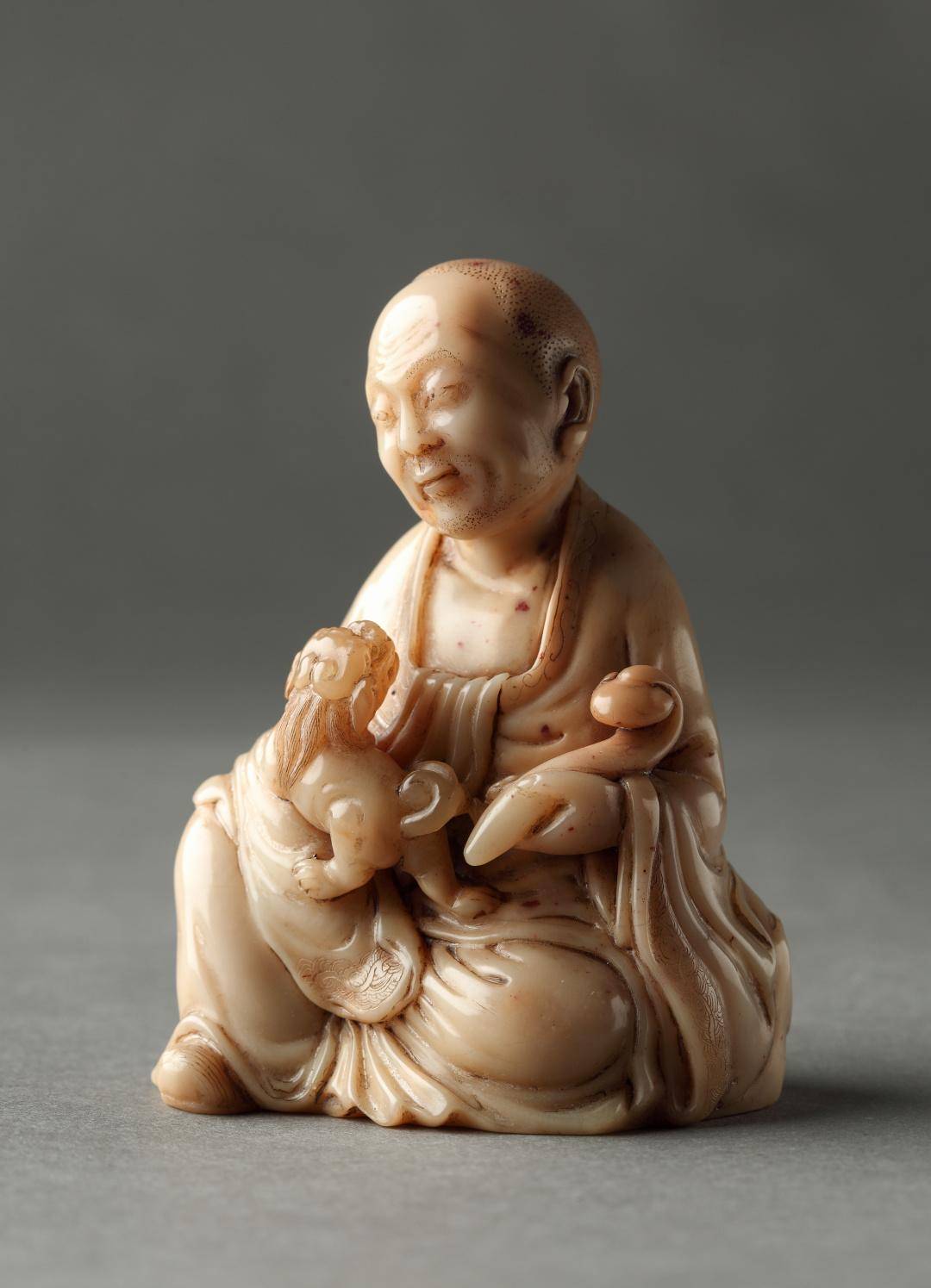 伏狮罗汉 寿山奇降石 王一帆 作书生意气 寿山高山石 王一帆 作仕女