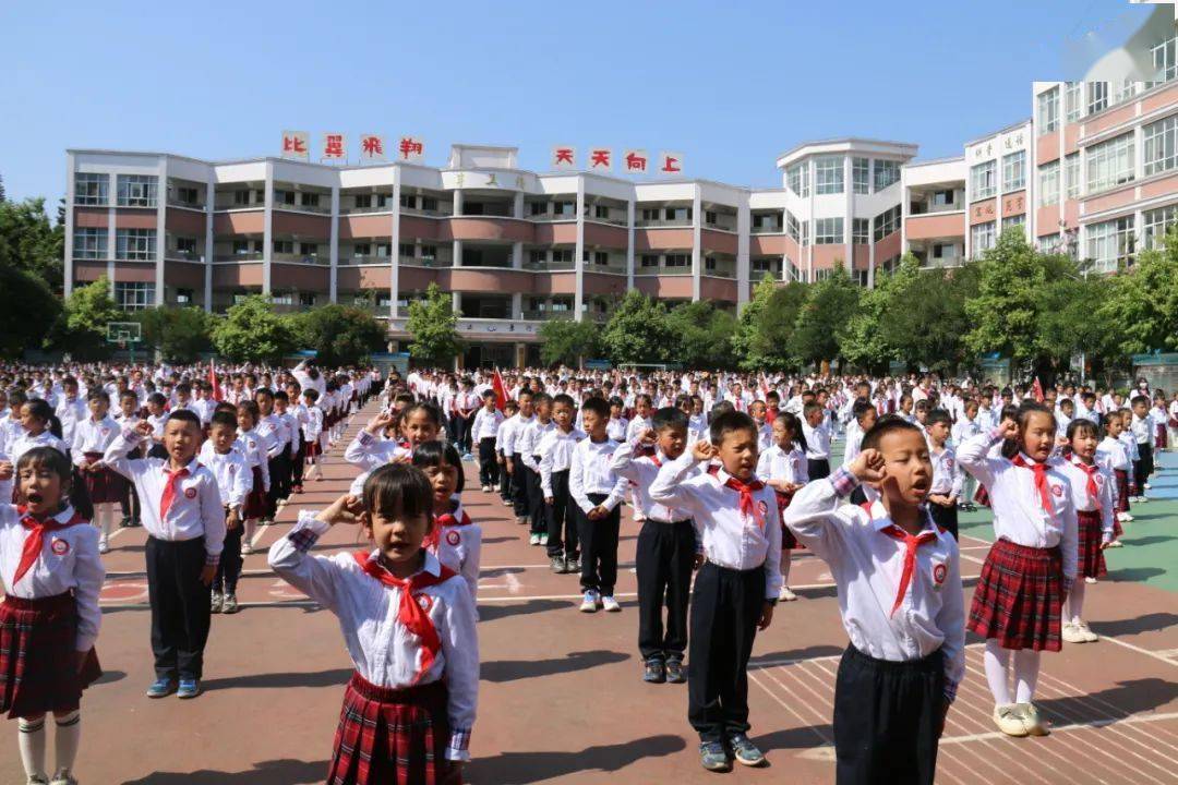 队旗飘扬跟党走 争当时代好队员丨澄江市凤山小学举行一年级少先队员