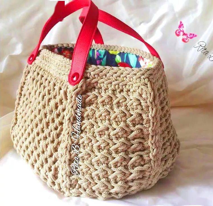 集颜值容量与一身,美丽钩针包包视频教程(全集)_宝贝_气质_增加了