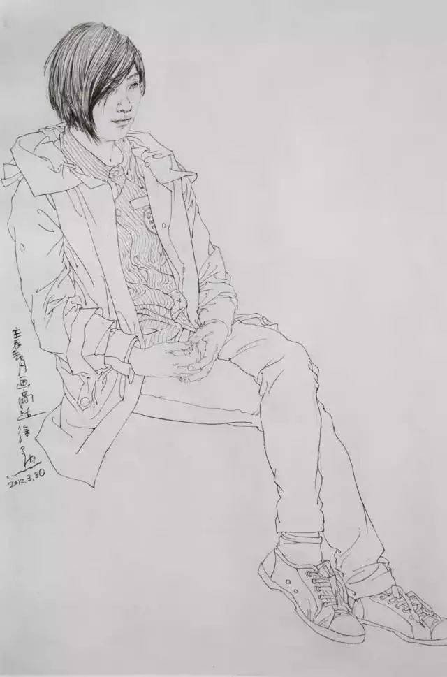 徐默线描人物速写作品欣赏_浙江美术学院_优惠价_原价