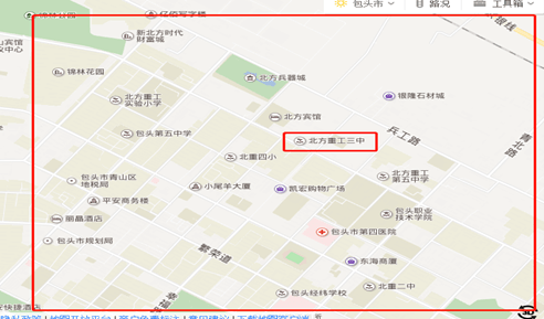 東河區包頭市第一中學影響範圍為青山路與包石路交叉口;涉及住宅小區