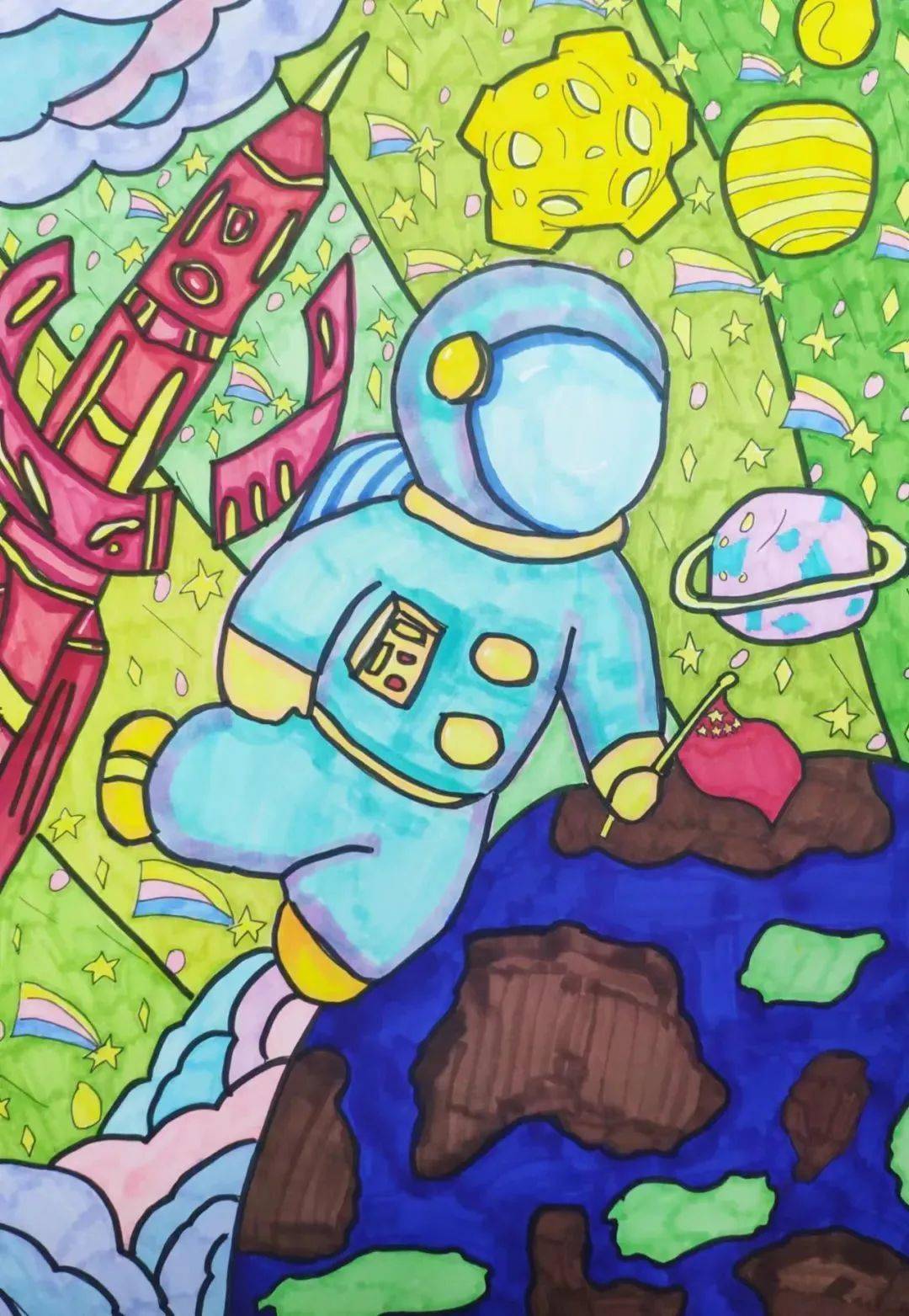 黄雨沫(青浦瀚文小学)华夏腾飞简楚汐美丽地球蒋承希(复旦五浦汇实验