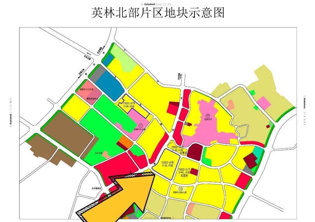 图片箭头指向地块787878p2022-49号地块位置:英林镇英林村