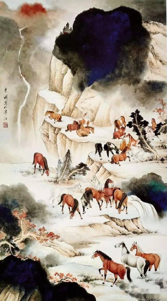 馳雪追風,萬馬奔騰!這畫太爽啦!_國畫_先生_筆下