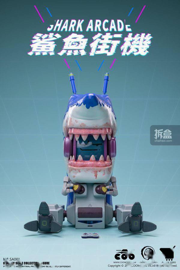 coomodel miego 鲨鱼街机 游戏机ns发光潮流手办摆件_主体_官方_屏幕
