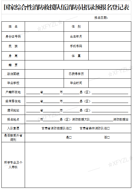 甘南州2023年度消防员招录预报名活动方案发布