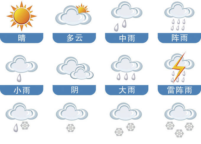 阵雨标识图片