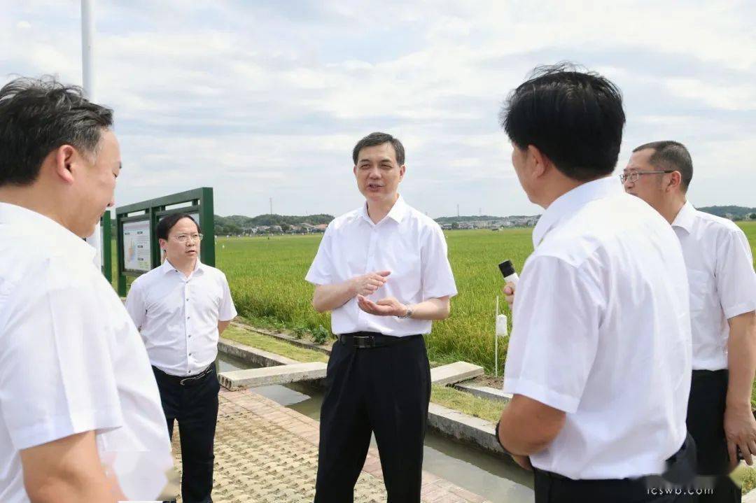 7月7日上午,副省长,市长周海兵调研宁乡市经济社会发展.