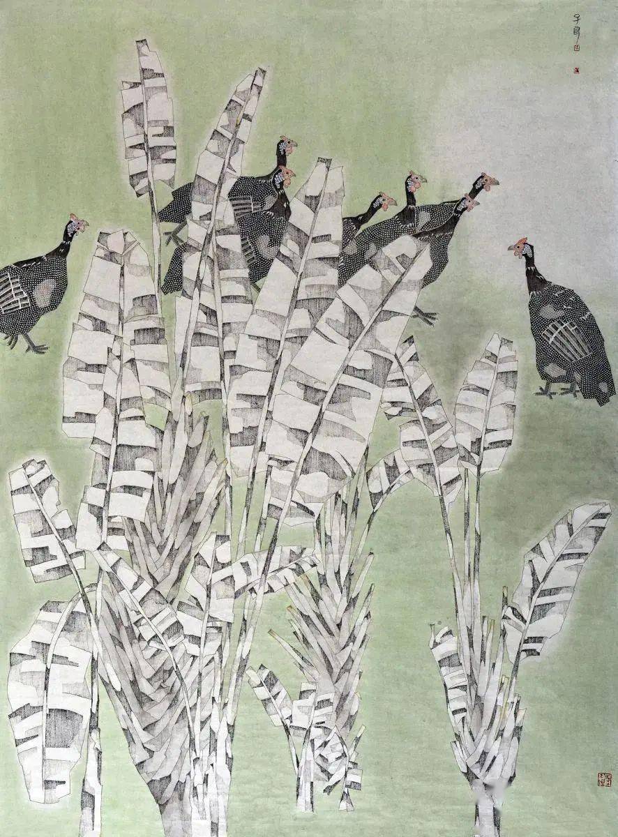 【国画天地】拟古出新 别具一格——张子良画珍珠鸡_中国美协_全国