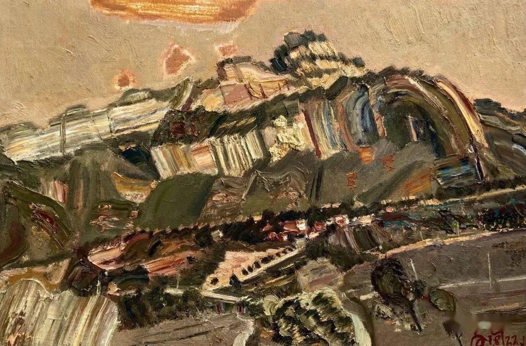 【写生啦】境地丨白固风景作品_油画_cm_布面