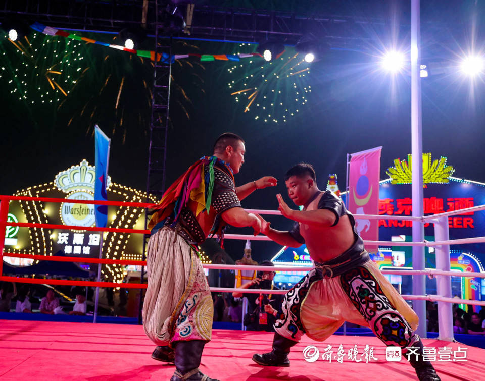 搏克比赛 演艺活动!快来金沙滩啤酒城感受"草原风情"_赛事_选手_青岛